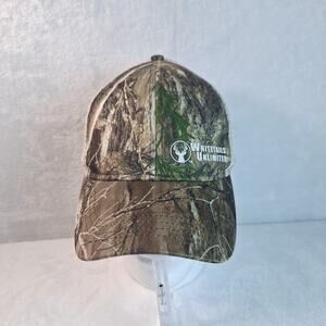 Real Tree Edge Camo Hat Trucker Cap Mesh Back Whitetails Unlimited Strapback